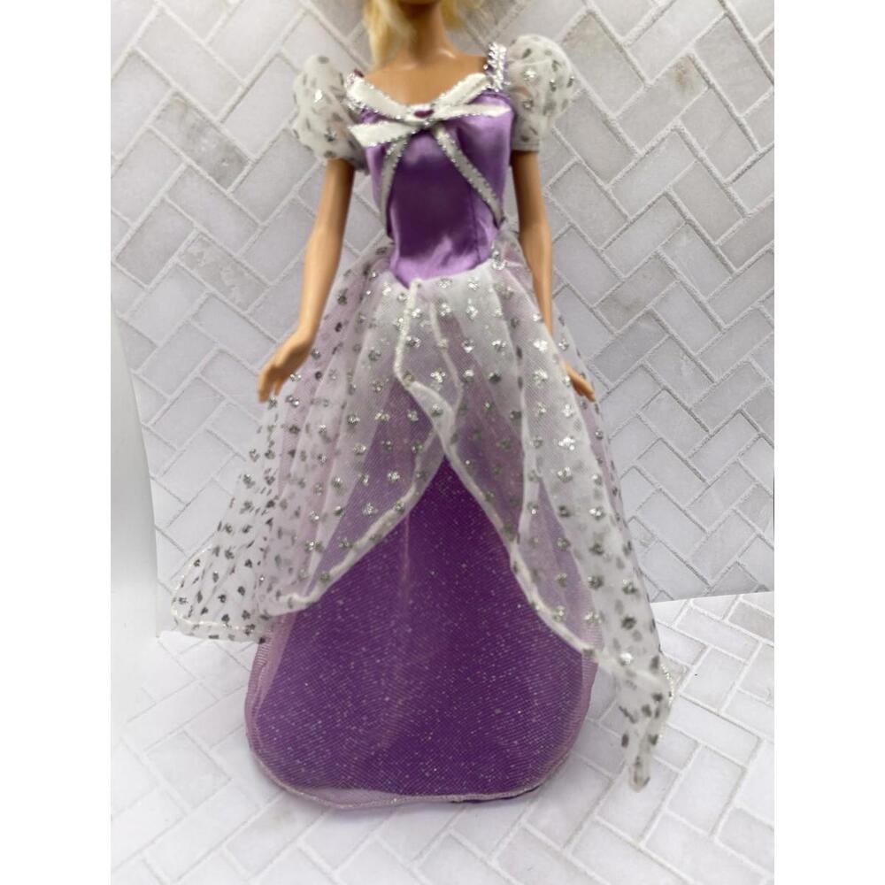 VINTAGE 1997 Princess Barbie 1st Royal Princess Purple Silver Gown #18404